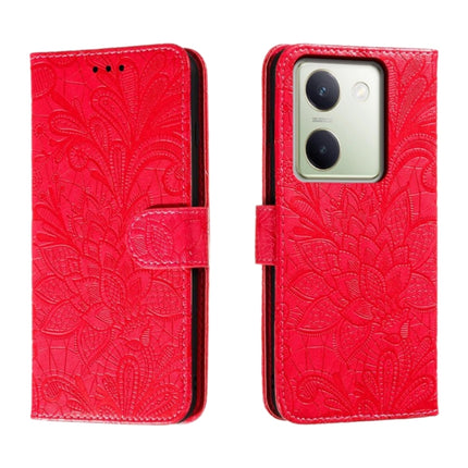 Lace Flower Embossing Flip Leather Phone Case, For vivo Y100 5G