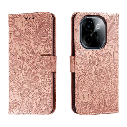 Lace Flower Embossing Flip Leather Phone Case, For vivo Y200 5G, For vivo Y17S, For vivo V29E, For vivo Y35M+
