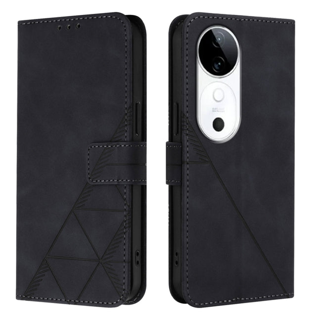 Crossbody 3D Embossed Flip Leather Phone Case, For vivo S19, For vivo Y28 4G, For vivo X100 Pro, For vivo X100