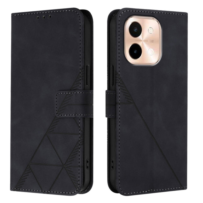 Crossbody 3D Embossed Flip Leather Phone Case, For vivo Y28 4G, For vivo X100 Pro, For vivo X100