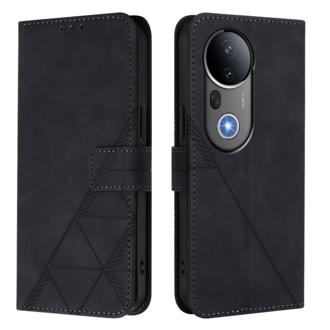 Crossbody 3D Embossed Flip Leather Phone Case, For vivo S19, For vivo Y28 4G, For vivo X100 Pro, For vivo X100