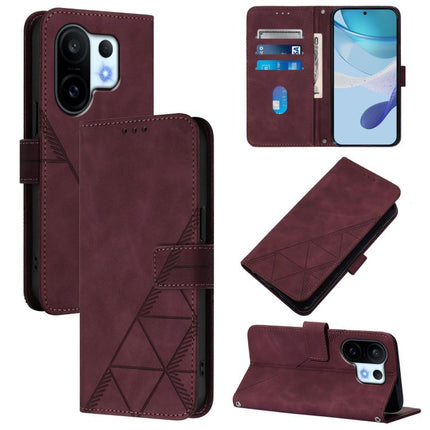 Crossbody 3D Embossed Flip Leather Phone Case, For vivo S30 Pro mini, For vivo S30, For vivo X200s, For vivo Y39 5G Global