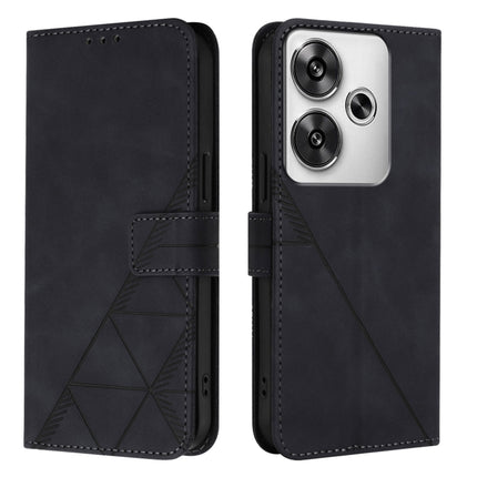 Crossbody 3D Embossed Flip Leather Phone Case, For Xiaomi Poco F6