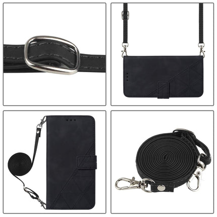 Crossbody 3D Embossed Flip Leather Phone Case, For Xiaomi Poco F6
