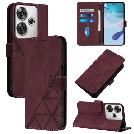 Crossbody 3D Embossed Flip Leather Phone Case, For Xiaomi 14T, For Xiaomi Poco F6