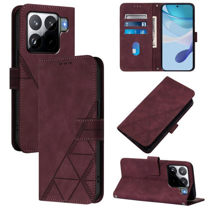 Crossbody 3D Embossed Flip Leather Phone Case, For Xiaomi 15T 5G, For Xiaomi Civi 5 Pro, For Xiaomi 15S Pro, For Xiaomi Poco M6 4G / M6 Plus