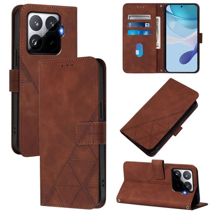 Crossbody 3D Embossed Flip Leather Phone Case, For Xiaomi 17 Max 5G, For Xiaomi 17T Pro 5G, For Xiaomi Poco M7 4G 169mm, For Xiaomi 15T Pro 5G