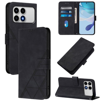 Crossbody 3D Embossed Flip Leather Phone Case, For Xiaomi 17 Max 5G, For Xiaomi 17T Pro 5G, For Xiaomi Poco M7 4G 169mm, For Xiaomi 15T Pro 5G