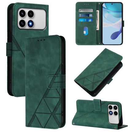Crossbody 3D Embossed Flip Leather Phone Case, For Xiaomi 17 Max 5G, For Xiaomi 17T Pro 5G, For Xiaomi Poco M7 4G 169mm, For Xiaomi 15T Pro 5G