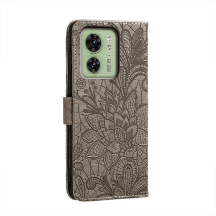 Lace Flower Embossing Flip Leather Phone Case, For Motorola Edge 40, For Motorola Moto G4