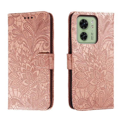Lace Flower Embossing Flip Leather Phone Case, For Motorola Edge 40, For Motorola Moto G4