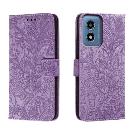 Lace Flower Embossing Flip Leather Phone Case, For Motorola Moto G24 Power, For Motorola Moto G34, For Motorola Moto G Play 2024, For Motorola Moto G Power 5G 2024