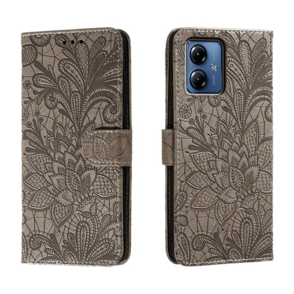 Lace Flower Embossing Flip Leather Phone Case, For Motorola Moto G84, For Motorola Moto G54, For Motorola  Edge 40 Neo, For Motorola Moto G14