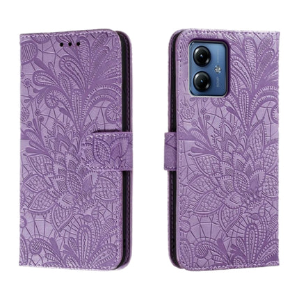 Lace Flower Embossing Flip Leather Phone Case, For Motorola Moto G84, For Motorola Moto G54, For Motorola  Edge 40 Neo, For Motorola Moto G14