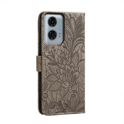 Lace Flower Embossing Flip Leather Phone Case, For Motorola Moto G24 Power, For Motorola Moto G34, For Motorola Moto G Play 2024, For Motorola Moto G Power 5G 2024