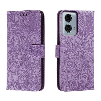 Lace Flower Embossing Flip Leather Phone Case, For Motorola Moto G24 Power, For Motorola Moto G34, For Motorola Moto G Play 2024, For Motorola Moto G Power 5G 2024