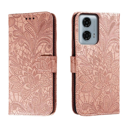 Lace Flower Embossing Flip Leather Phone Case, For Motorola Moto G24 Power, For Motorola Moto G34, For Motorola Moto G Play 2024, For Motorola Moto G Power 5G 2024