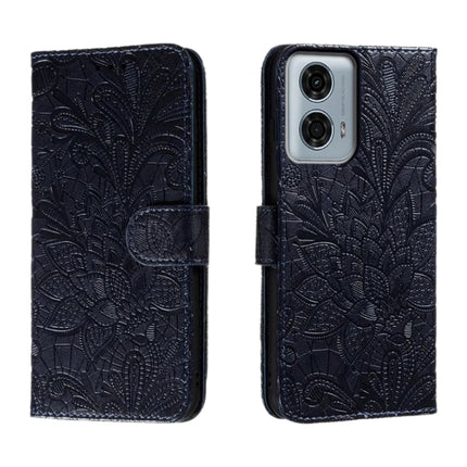 Lace Flower Embossing Flip Leather Phone Case, For Motorola Moto G24 Power, For Motorola Moto G34, For Motorola Moto G Play 2024, For Motorola Moto G Power 5G 2024