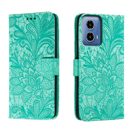 Lace Flower Embossing Flip Leather Phone Case, For Motorola Moto G24 Power, For Motorola Moto G34, For Motorola Moto G Play 2024, For Motorola Moto G Power 5G 2024