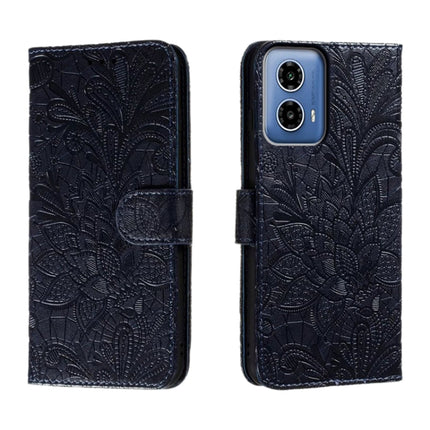 Lace Flower Embossing Flip Leather Phone Case, For Motorola Moto G24 Power, For Motorola Moto G34, For Motorola Moto G Play 2024, For Motorola Moto G Power 5G 2024