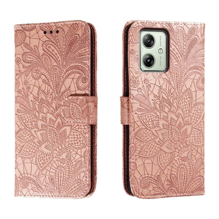 Lace Flower Embossing Flip Leather Phone Case, For Motorola Moto G84, For Motorola Moto G54, For Motorola  Edge 40 Neo, For Motorola Moto G14