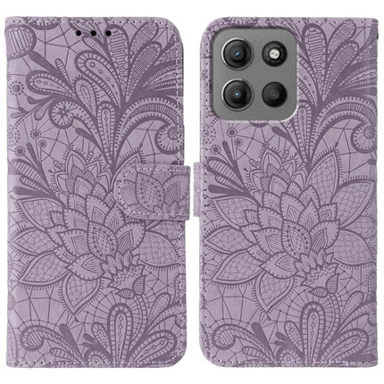 Lace Flower Embossing Flip Leather Phone Case, For Motorola Moto G15, For Motorola Moto G75 5G, For Motorola Moto G35, For Motorola Edge 50