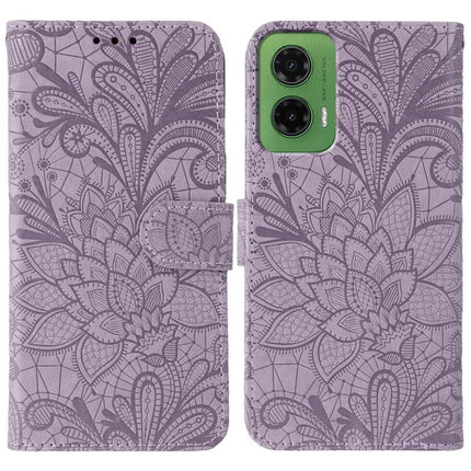 Lace Flower Embossing Flip Leather Phone Case, For Motorola Moto G15, For Motorola Moto G75 5G, For Motorola Moto G35, For Motorola Edge 50