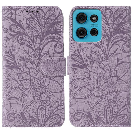 Lace Flower Embossing Flip Leather Phone Case, For Motorola Moto G15, For Motorola Moto G75 5G, For Motorola Moto G35, For Motorola Edge 50