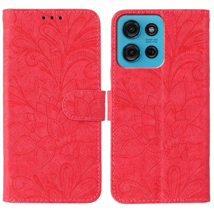 Lace Flower Embossing Flip Leather Phone Case, For Motorola Moto G15, For Motorola Moto G75 5G, For Motorola Moto G35, For Motorola Edge 50
