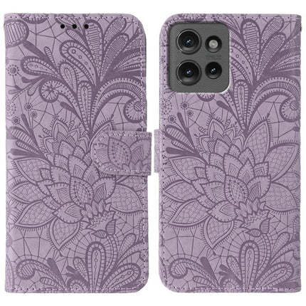 Lace Flower Embossing Flip Leather Phone Case, For Motorola Moto G15, For Motorola Moto G75 5G, For Motorola Moto G35, For Motorola Edge 50