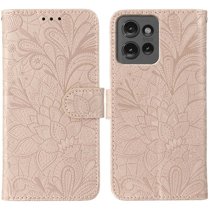 Lace Flower Embossing Flip Leather Phone Case, For Motorola Moto G15, For Motorola Moto G75 5G, For Motorola Moto G35, For Motorola Edge 50