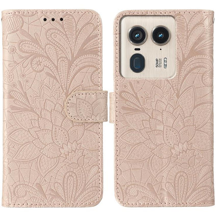 Lace Flower Embossing Flip Leather Phone Case, For Motorola Edge 50 Neo, For Motorola Edge 50 Ultra, For Motorola Edge 50 Pro, For Motorola Edge 50 Fusion
