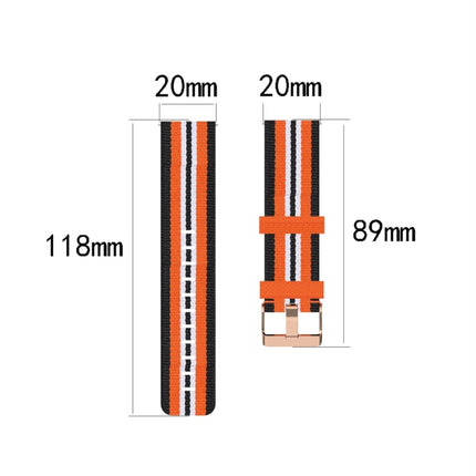 Woven Nylon Textured Strap, Size: Free Size 20mm, For Galaxy Watch 3 41mm