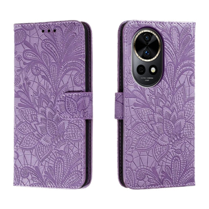 Lace Flower Embossing Flip Leather Phone Case, For Huawei Enjoy 70 Pro, For Huawei Enjoy 70, For Huawei Nova 12 Pro, For Huawei Nova 12