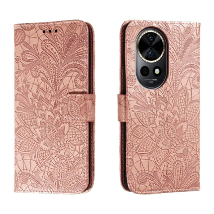 Lace Flower Embossing Flip Leather Phone Case, For Huawei Enjoy 70 Pro, For Huawei Enjoy 70, For Huawei Nova 12 Pro, For Huawei Nova 12