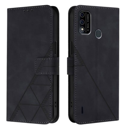 Crossbody 3D Embossed Flip Leather Phone Case, For Itel A48