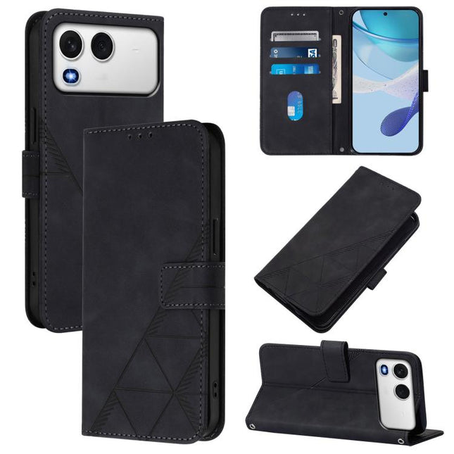 Crossbody 3D Embossed Flip Leather Phone Case, For itel A200 4G/A200+ 4G Global, For Itel A95 5G, For Itel A90, For Itel City 100