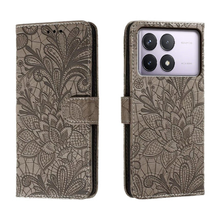 Lace Flower Embossing Flip Leather Phone Case, For Xiaomi Redmi Note 13R Pro, For Xiaomi Redmi K70