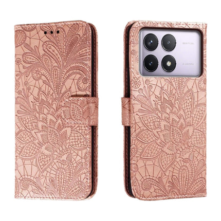 Lace Flower Embossing Flip Leather Phone Case, For Xiaomi Redmi Note 13R Pro, For Xiaomi Redmi K70