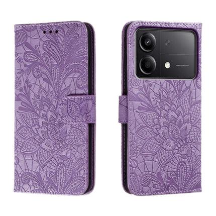 Lace Flower Embossing Flip Leather Phone Case, For Xiaomi Redmi Note 13R Pro, For Xiaomi Redmi K70