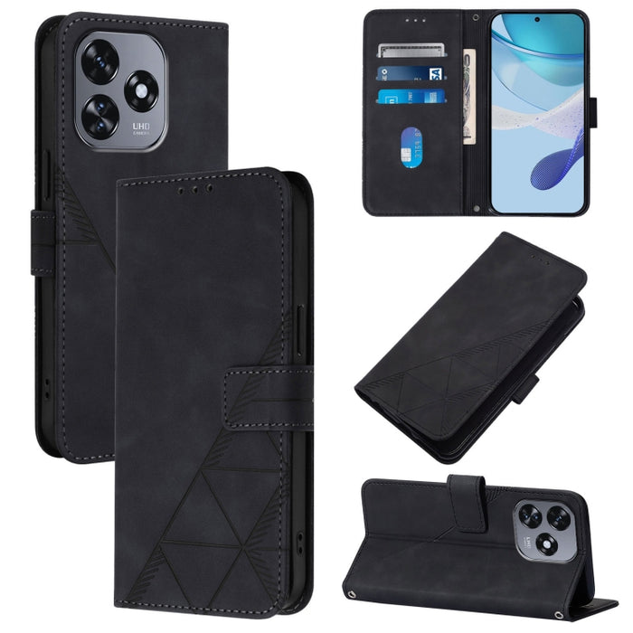 Crossbody 3D Embossed Flip Leather Phone Case, For Oukitel C51, For Oukitel C38, For Oukitel C35 / C36, For Oukitel C33