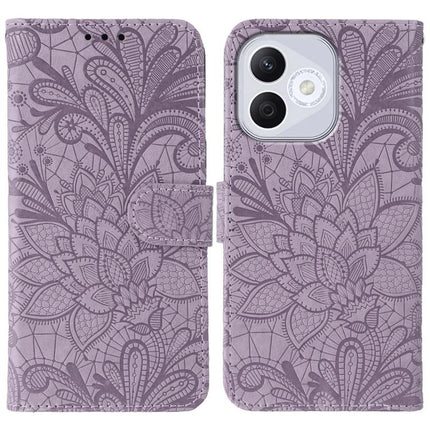 Lace Flower Embossing Flip Leather Phone Case, For Honor X6c 4G, For Honor 400 Pro Global 160.8mm, For Honor 400 Lite Global, For Honor 400 Global 156.5mm