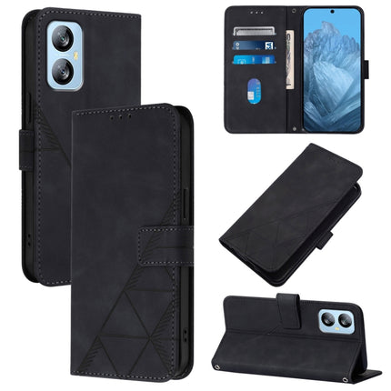 Crossbody 3D Embossed Flip Leather Phone Case, For Blackview Wave 6C, For Blackview Shark 8, For Blackview A53, For Blackview A52