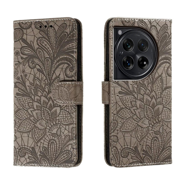 Lace Flower Embossing Flip Leather Phone Case, For OnePlus ACE 3, For OnePlus 12, For OnePlus Nord 3 5G / Ace 2V