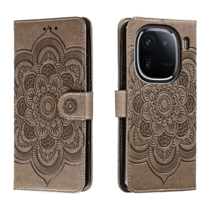 Sun Mandala Embossing Pattern Phone Leather Case, For vivo iQOO 12 Pro, For vivo iQOO 12, For vivo Y200 5G