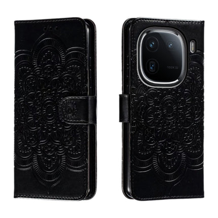 Sun Mandala Embossing Pattern Phone Leather Case, For vivo iQOO 12 Pro, For vivo iQOO 12, For vivo Y200 5G