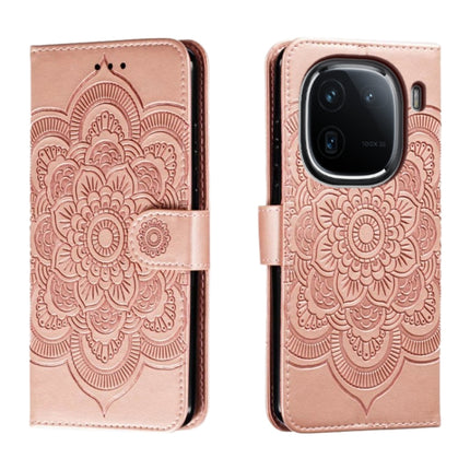 Sun Mandala Embossing Pattern Phone Leather Case, For vivo iQOO 12 Pro, For vivo iQOO 12, For vivo Y200 5G