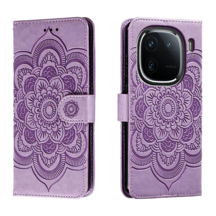Sun Mandala Embossing Pattern Phone Leather Case, For vivo iQOO 12 Pro, For vivo iQOO 12, For vivo Y200 5G