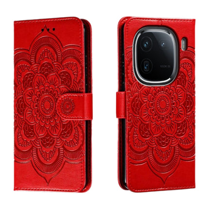 Sun Mandala Embossing Pattern Phone Leather Case, For vivo iQOO 12 Pro, For vivo iQOO 12, For vivo Y200 5G