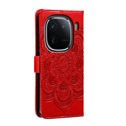 Sun Mandala Embossing Pattern Phone Leather Case, For vivo iQOO 12 Pro, For vivo iQOO 12, For vivo Y200 5G
